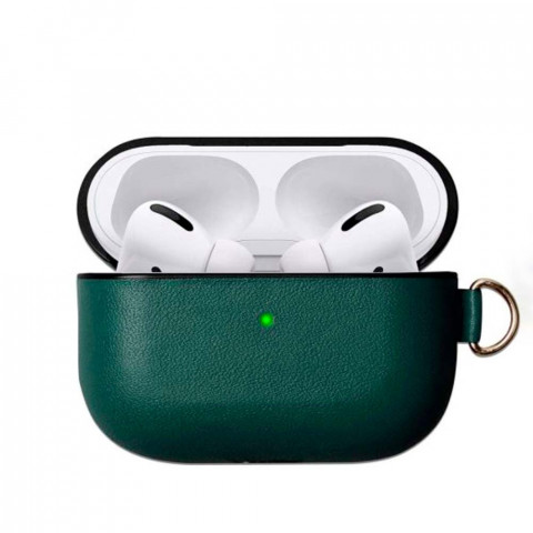 Чехол на AirPods Pro Leather Case Forest green